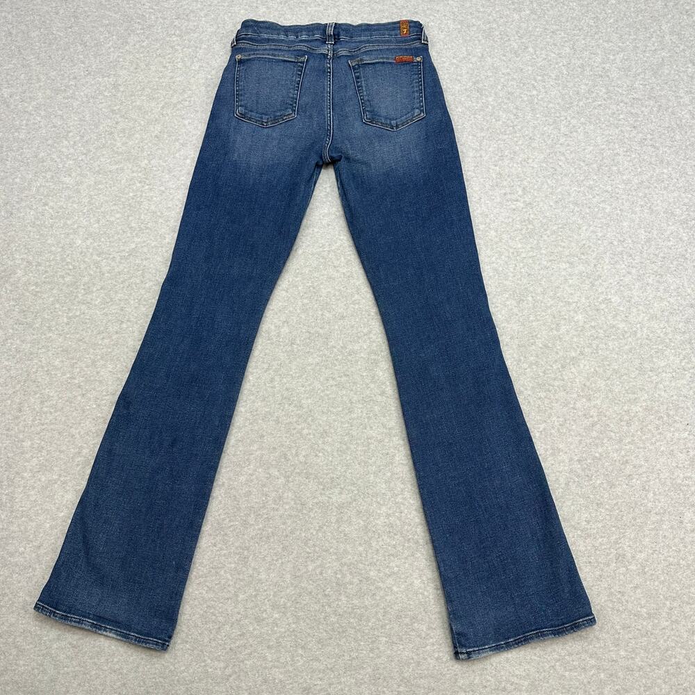 7 For All Mankind Bootcut Jeans Blue Mid Rise WMNS 29 Kimmie Boho Western Y2K - Picture 3 of 14